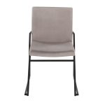 Dutchess Black Metal Silver Velvet Contemporary Dining Chairs (Set of 2) 16 Dutchess Black Metal Silver Velvet Contemporary Dining Chairs (Set of 2)