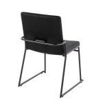 Dutchess Black Velvet Contemporary Dining Chairs Black Metal (Set of 2) 14 Dutchess Black Velvet Contemporary Dining Chairs Black Metal (Set of 2)