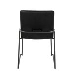 Dutchess Black Velvet Contemporary Dining Chairs Black Metal (Set of 2) 15 Dutchess Black Velvet Contemporary Dining Chairs Black Metal (Set of 2)