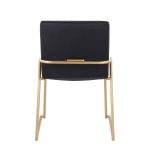 Dutchess Gold Steel Black Faux Leather Contemporary Dining Chairs (Set of 2) 19 Dutchess Gold Steel Black Faux Leather Contemporary Dining Chairs (Set of 2)