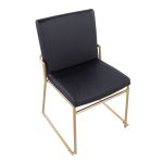 Dutchess Gold Steel Black Faux Leather Contemporary Dining Chairs (Set of 2) 21 Dutchess Gold Steel Black Faux Leather Contemporary Dining Chairs (Set of 2)