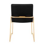Dutchess Gold Steel Black Velvet Contemporary Dining Chairs (Set of 2) 17 Dutchess Gold Steel Black Velvet Contemporary Dining Chairs (Set of 2)