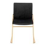Dutchess Gold Steel Black Velvet Contemporary Dining Chairs (Set of 2) 18 Dutchess Gold Steel Black Velvet Contemporary Dining Chairs (Set of 2)