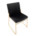 Dutchess Gold Steel Black Velvet Contemporary Dining Chairs (Set of 2) 19 Dutchess Gold Steel Black Velvet Contemporary Dining Chairs (Set of 2)