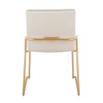 Dutchess Gold Steel and Cream Velvet Contemporary Dining Chairs (Set of 2)
