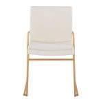 Dutchess Gold Steel and Cream Velvet Contemporary Dining Chairs (Set of 2)