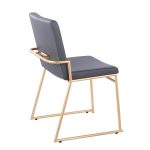 Dutchess Gold and Grey Faux Leather Contemporary Dining Chairs (Set of 2) 16 Dutchess Gold and Grey Faux Leather Contemporary Dining Chairs (Set of 2)