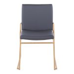 Dutchess Gold and Grey Faux Leather Contemporary Dining Chairs (Set of 2) 18 Dutchess Gold and Grey Faux Leather Contemporary Dining Chairs (Set of 2)