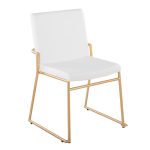Dutchess Gold and White Contemporary Dining Chairs (Set of 2) 16 Dutchess Gold and White Contemporary Dining Chairs (Set of 2)