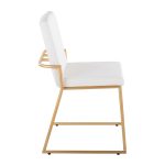 Dutchess Gold and White Contemporary Dining Chairs (Set of 2) 17 Dutchess Gold and White Contemporary Dining Chairs (Set of 2)