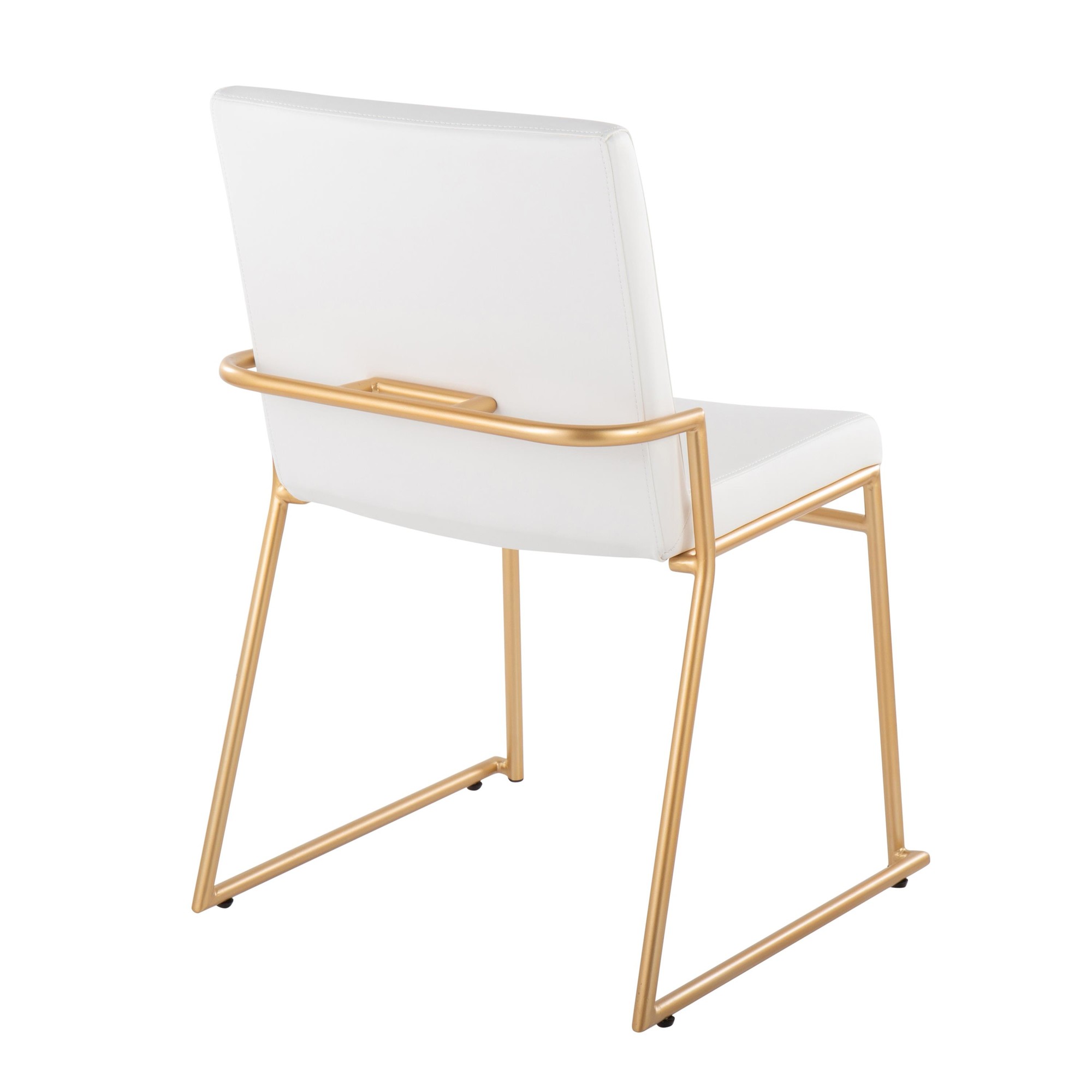 Dutchess Gold and White Contemporary Dining Chairs (Set of 2) 7 Dutchess Gold and White Contemporary Dining Chairs (Set of 2) - Image 7