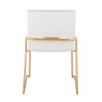 Dutchess Gold and White Contemporary Dining Chairs (Set of 2) 19 Dutchess Gold and White Contemporary Dining Chairs (Set of 2)