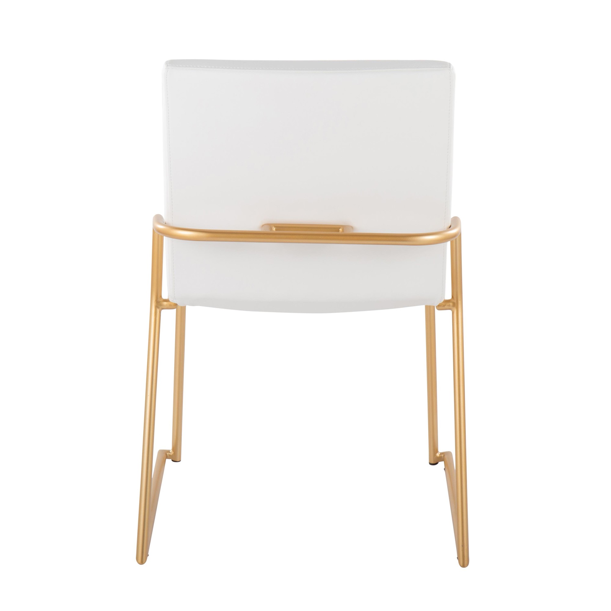 Dutchess Gold and White Contemporary Dining Chairs (Set of 2) 8 Dutchess Gold and White Contemporary Dining Chairs (Set of 2) - Image 8