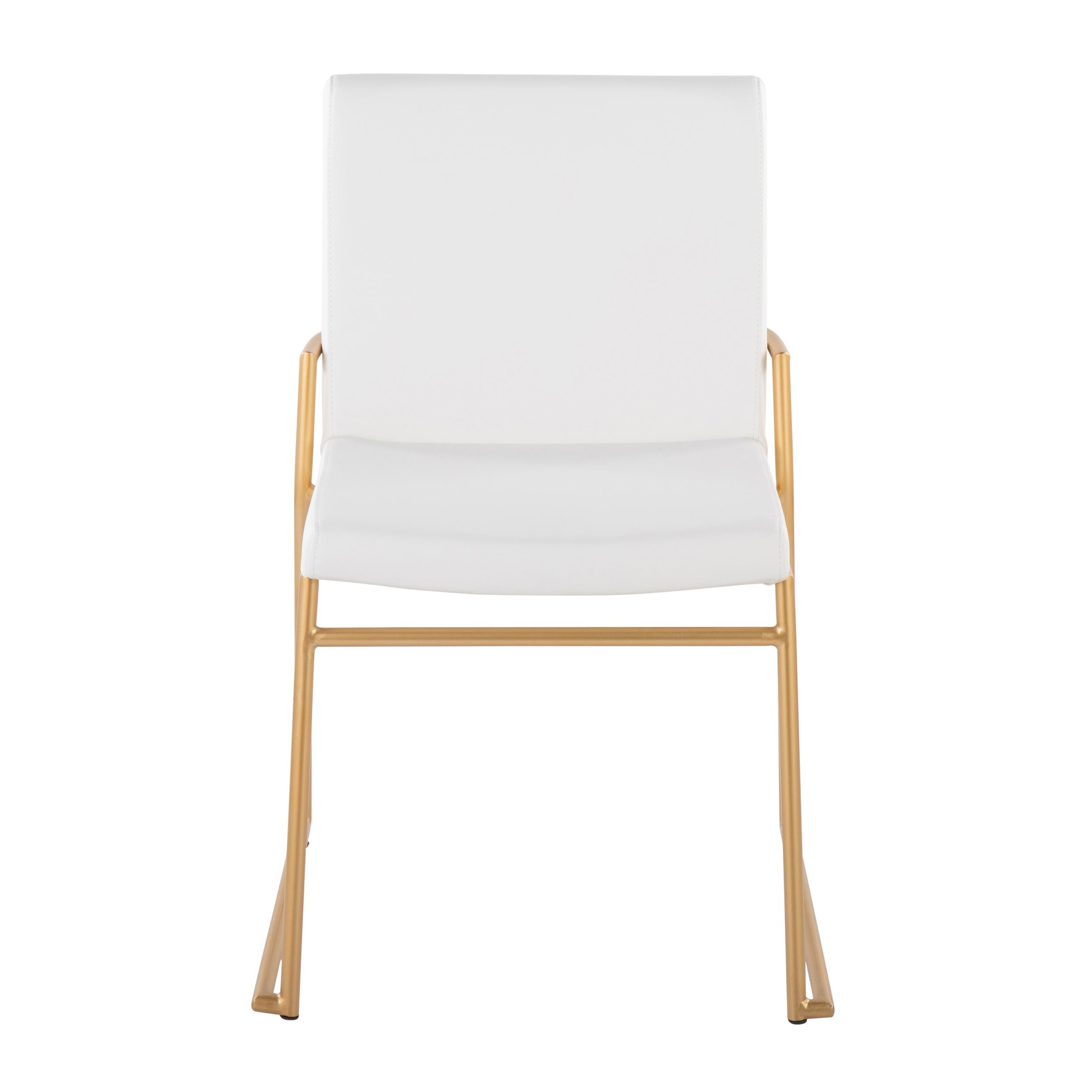 Dutchess Gold and White Contemporary Dining Chairs (Set of 2) 9 Dutchess Gold and White Contemporary Dining Chairs (Set of 2) - Image 9