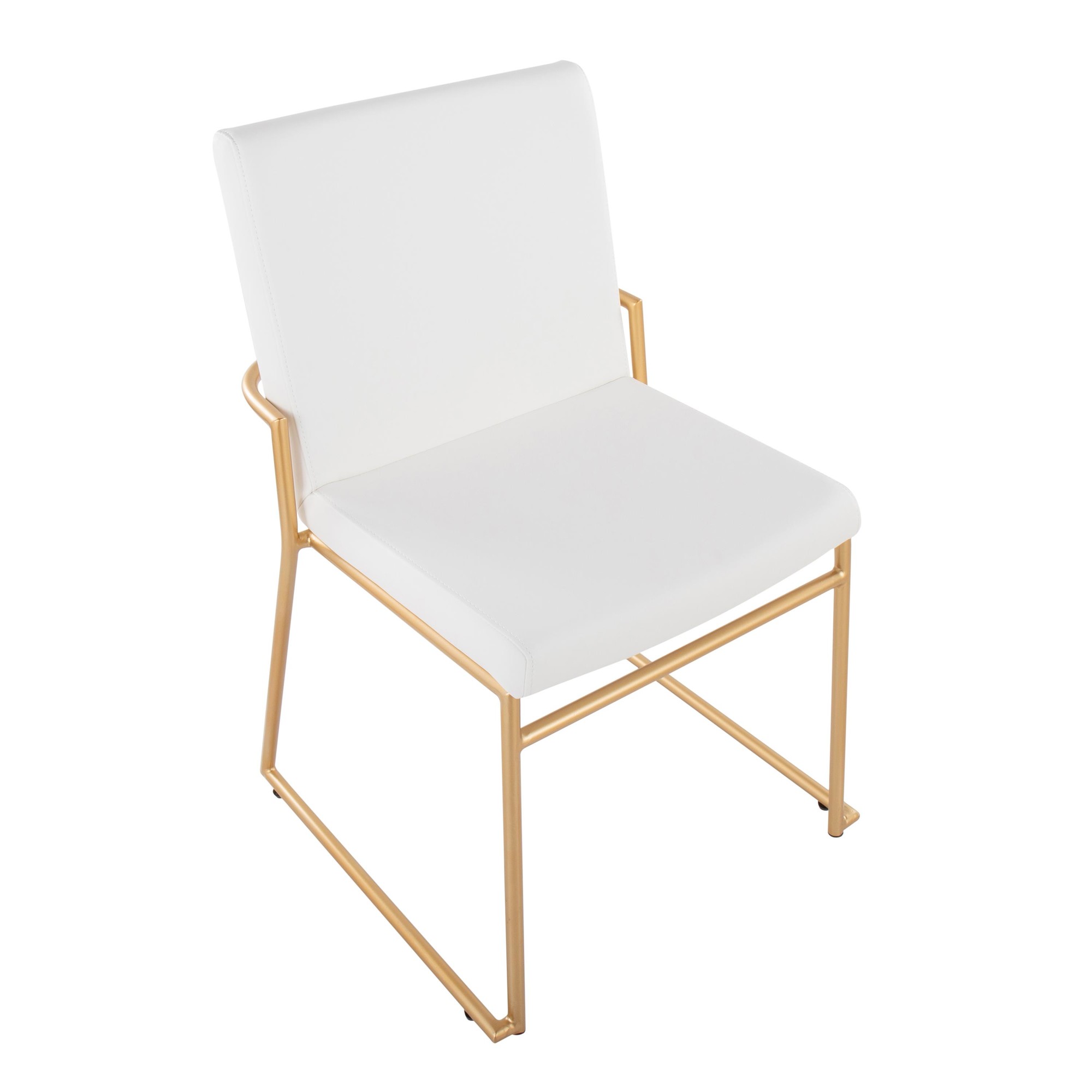 Dutchess Gold and White Contemporary Dining Chairs (Set of 2) 10 Dutchess Gold and White Contemporary Dining Chairs (Set of 2) - Image 10