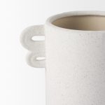 Dylan Small Textured Off White w/ Handles Ceramic Vase