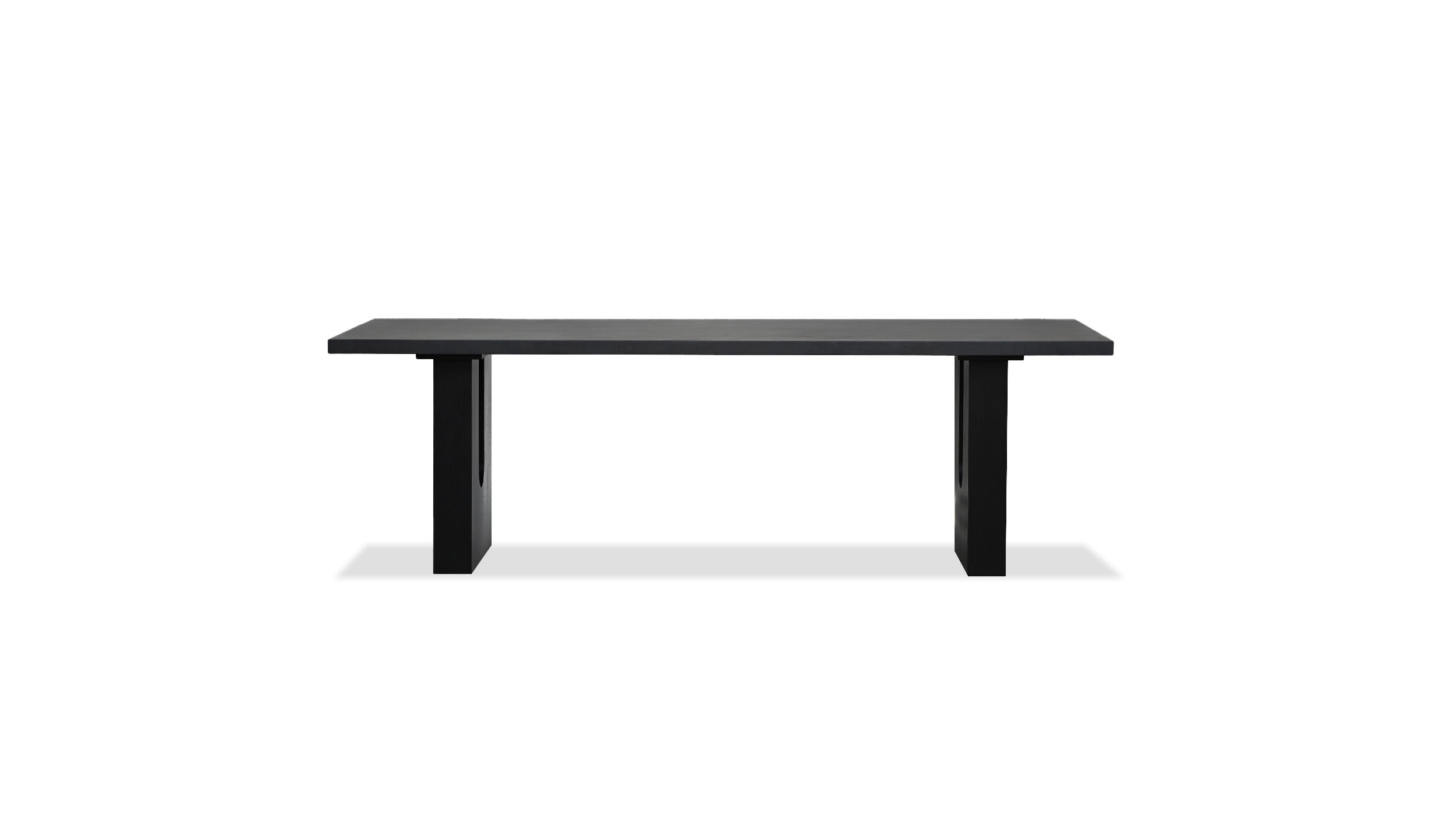 ECHO Black Concrete Top Dark Brown Oak Dining Table 2 ECHO Black Concrete Top Dark Brown Oak Dining Table - Image 2