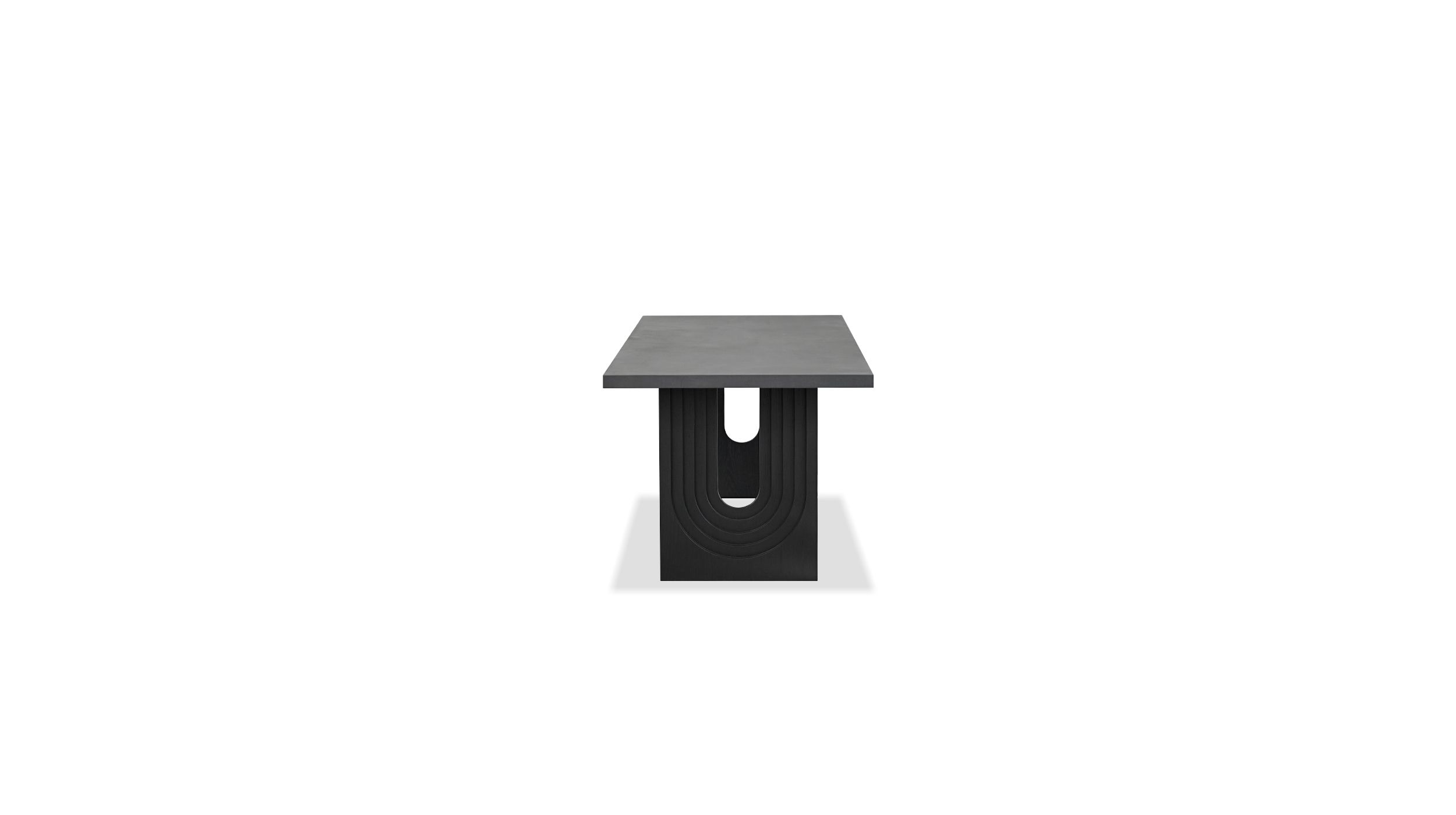 ECHO Black Concrete Top Dark Brown Oak Dining Table 3 ECHO Black Concrete Top Dark Brown Oak Dining Table - Image 3