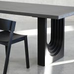ECHO Black Concrete Top Dark Brown Oak Dining Table 10 ECHO Black Concrete Top Dark Brown Oak Dining Table