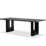 ECHO Black Concrete Top Dark Brown Oak Dining Table 7 ECHO Black Concrete Top Dark Brown Oak Dining Table