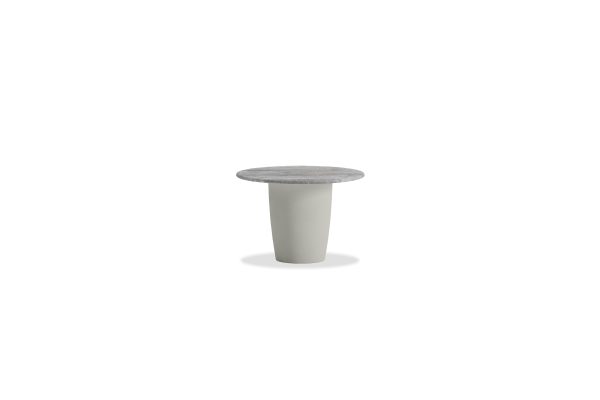 EDEM Low Silver Grey Travertine End Table