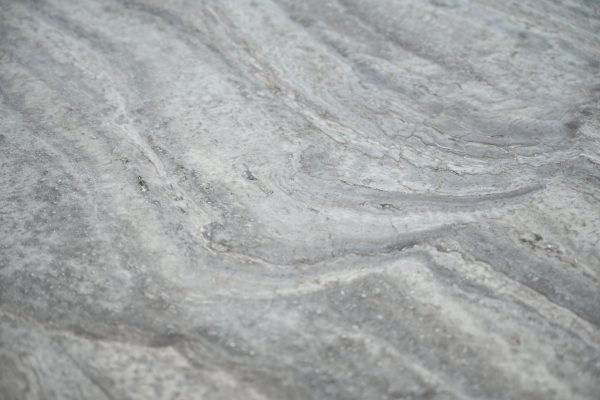 EDEM Tall Travertine Marble End Table Silver Taupe Base 1