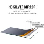 Gold Full Length Floor Mirror with Stand and Wall Mount