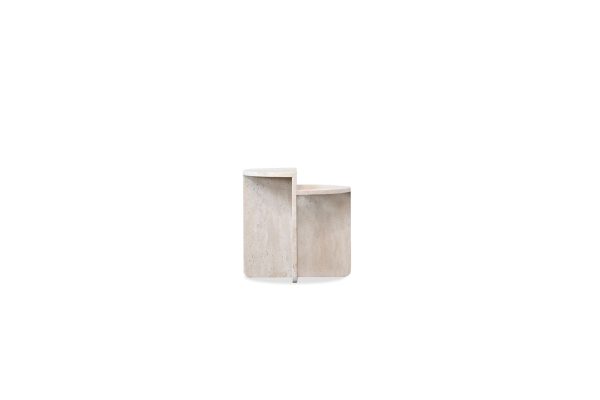ELIO Glued Travertine Marble End Table 1