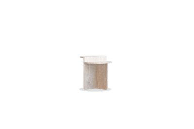 ELIO Glued Travertine Marble End Table