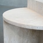 ELIO Glued Travertine Marble End Table