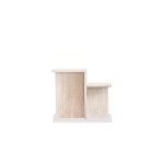 ELLI Travertine Marble End Table with Shelf 8 ELLI Travertine Marble End Table with Shelf