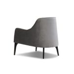 ELLINGTON Graphite Velvet Lounge Chair Black Wood Legs 9 ELLINGTON Graphite Velvet Lounge Chair Black Wood Legs