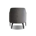 ELLINGTON Graphite Velvet Lounge Chair Black Wood Legs 10 ELLINGTON Graphite Velvet Lounge Chair Black Wood Legs