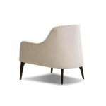 ELLINGTON Oyster Velvet Lounge Chair Black Wood Legs 9 ELLINGTON Oyster Velvet Lounge Chair Black Wood Legs