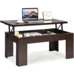 Farmhouse Espresso Brown Lift-Top Coffee Table with Hidden Storage 8 Farmhouse Espresso Brown Lift-Top Coffee Table with Hidden Storage