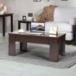 Farmhouse Espresso Brown Lift-Top Coffee Table with Hidden Storage 9 Farmhouse Espresso Brown Lift-Top Coffee Table with Hidden Storage
