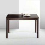 Espresso Finish Wooden Dining Table 45 x 28 Inch Durable
