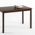 Espresso Finish Wooden Dining Table 45 x 28 Inch Durable