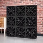 Stackable 12-Bottle Wine Rack in Espresso Brown Finish