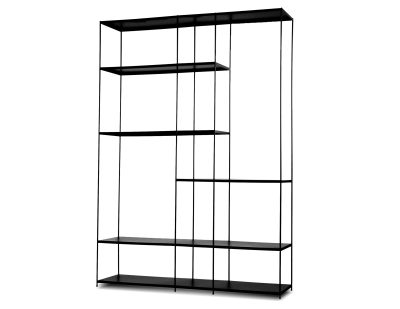 ETTA Large Black Metal Bookshelf Black Powder Coated Steel Frame