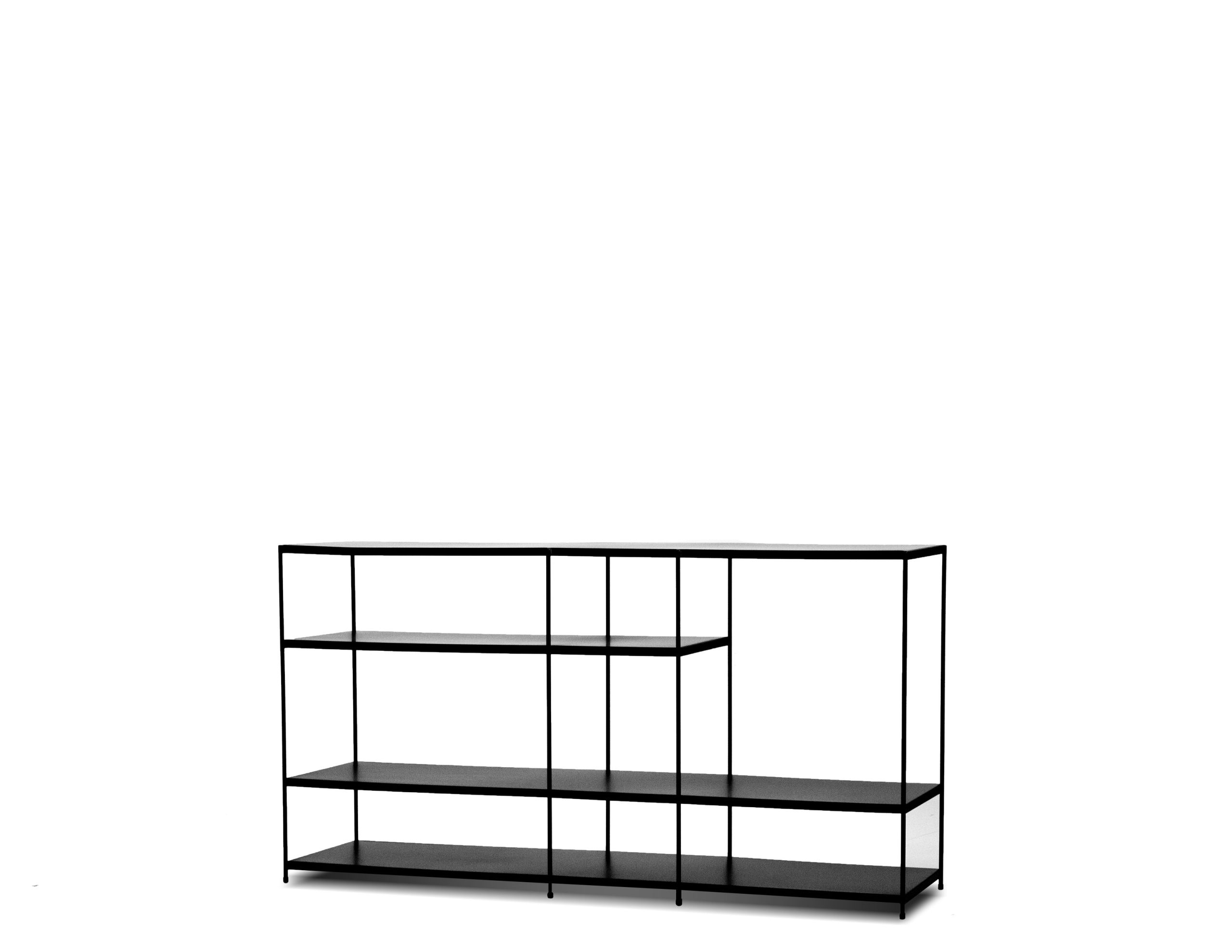 ETTA Small Black Metal Buffet Black Powder Coated Steel Frame 1 ETTA Small Black Metal Buffet Black Powder Coated Steel Frame