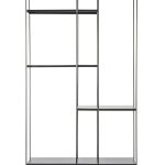 ETTA Tall Black Metal Bookshelf Black Powder Coated Steel Frame
