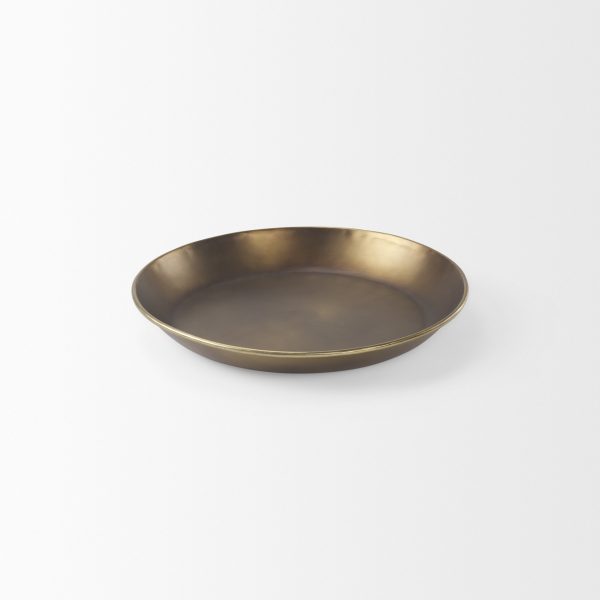 Eagan 16.0L x 16.0W x 1.5H Brass Aluminium Tray Small 3