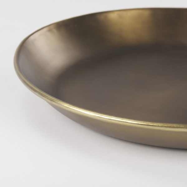 Eagan 16.0L x 16.0W x 1.5H Brass Aluminium Tray Small 6
