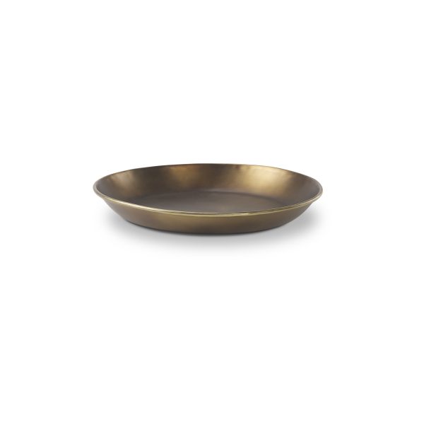 Eagan 16.0L x 16.0W x 1.5H Brass Aluminium Tray Small