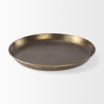 Eagan 24.0L x 24.0W x 2.0H Brass Aluminium Tray Large