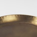 Eagan 24.0L x 24.0W x 2.0H Brass Aluminium Tray Large