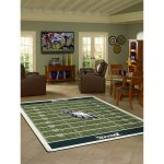 Eagles 8x11 Football Field Homefield Area Rug