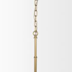 Edie Brushed Gold Metal w/ Frosted Glass Globe 1-Light Pendant
