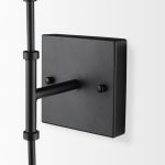 Edie Matte Black Metal w/ Frosted Glass Globes 2-Light Wall Sconce